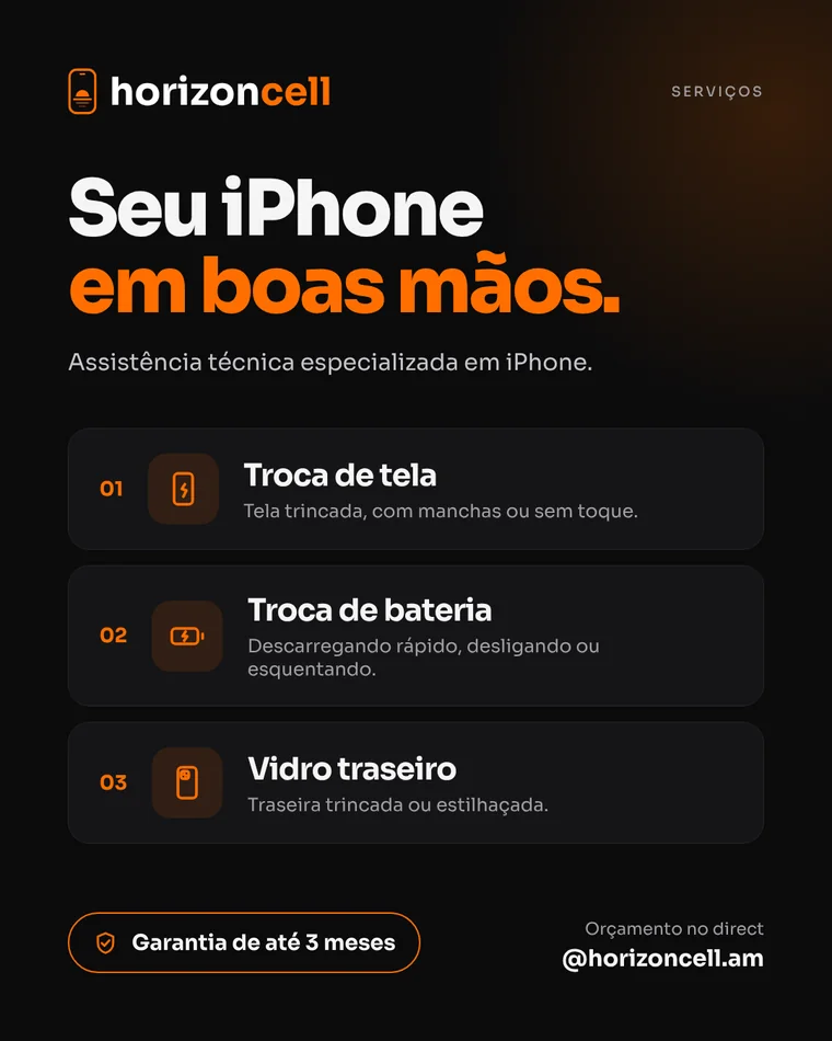 Arte da Horizon Cell: serviços de assistência técnica.